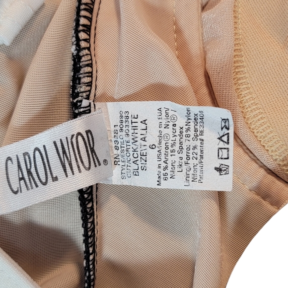 Carol Wior Summer Beach Pool Swimwear One Piece Cross Back Swim Suit Size 6 NWT - Picture 10 of 11